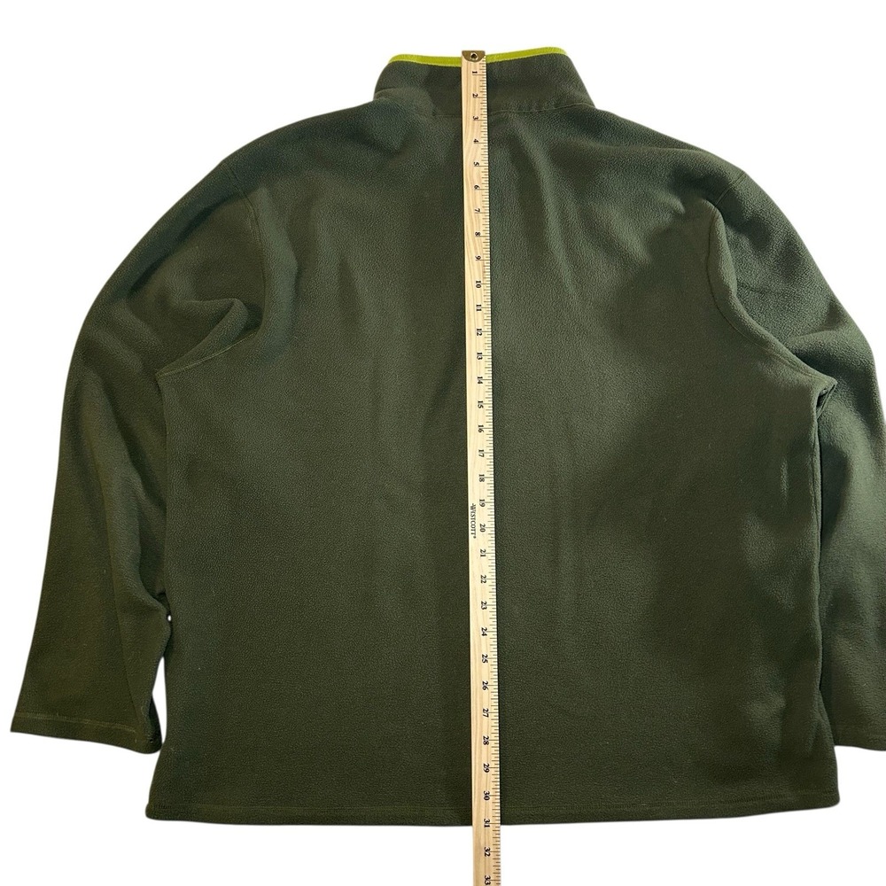 FILA Polartec Fleece Army / Neon Green‎ Men's 2XL Quarter Zip - Picture 8 of 11